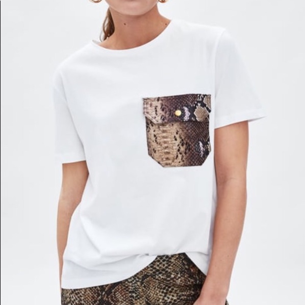 NWT shirt animal snake print Zara